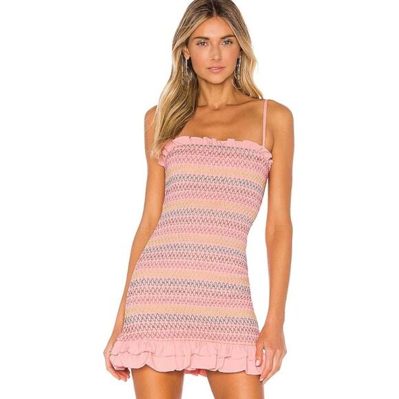 Lovers and Friends Sean Mini Dress in Pink Lemonade NWOT Size Small